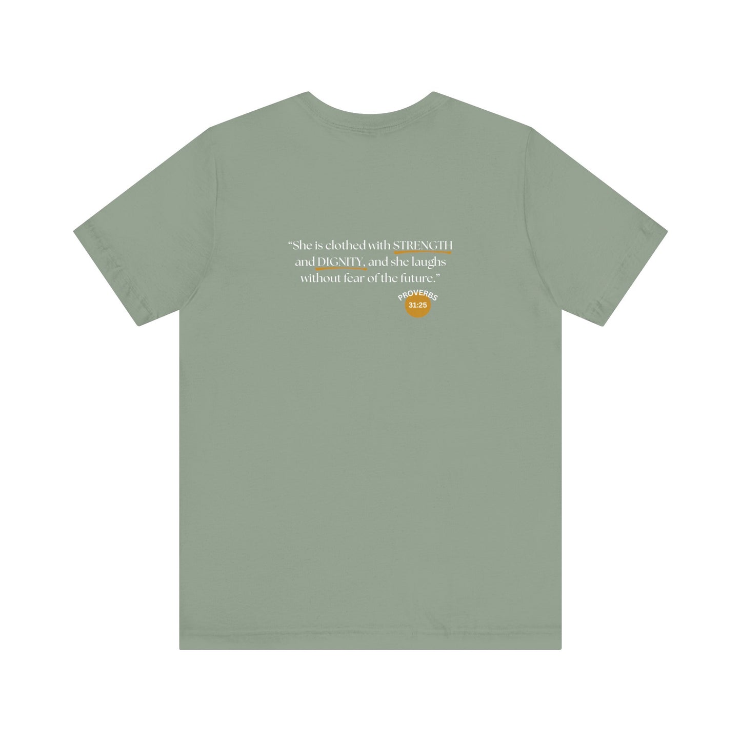 Women's Inspirational “Proverbs 31, Not Perfect” Graphic Jersey Short Sleeve Tee