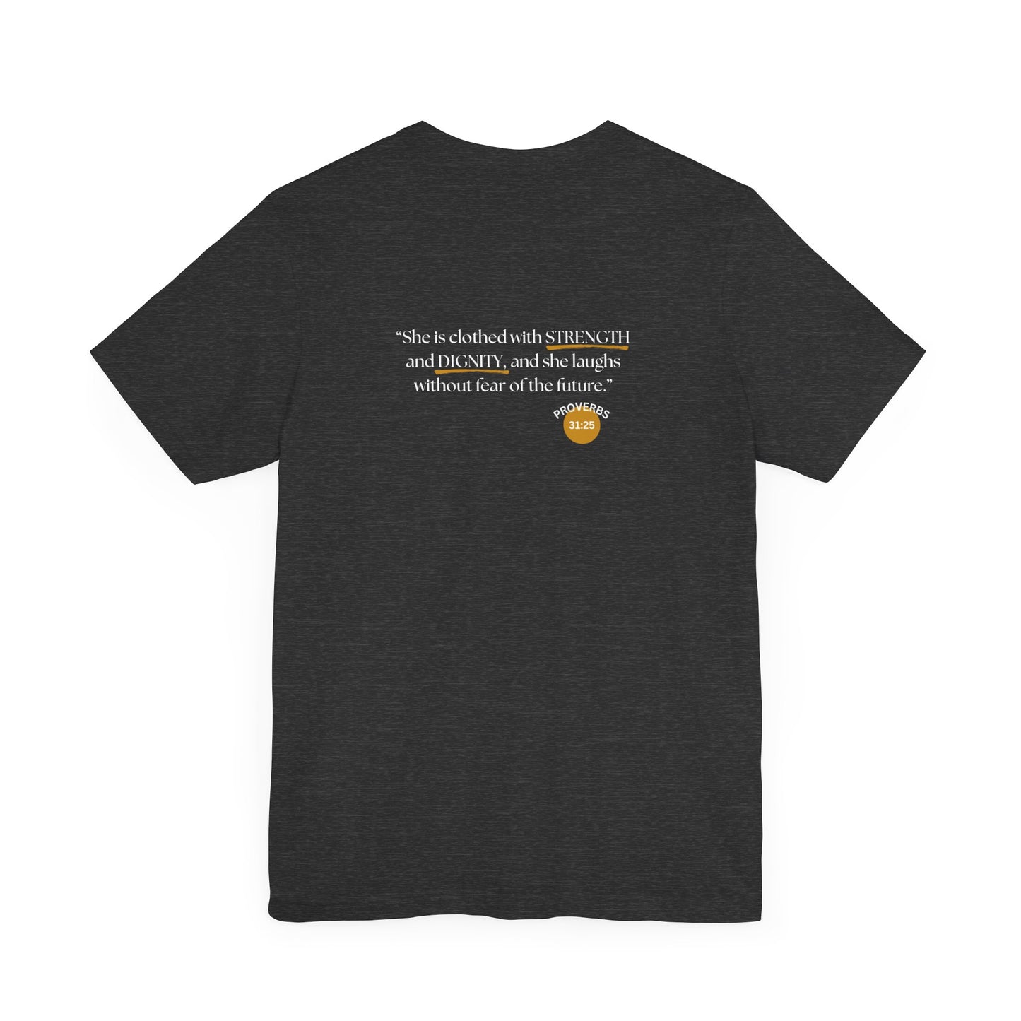 Women's Inspirational “Proverbs 31, Not Perfect” Graphic Jersey Short Sleeve Tee