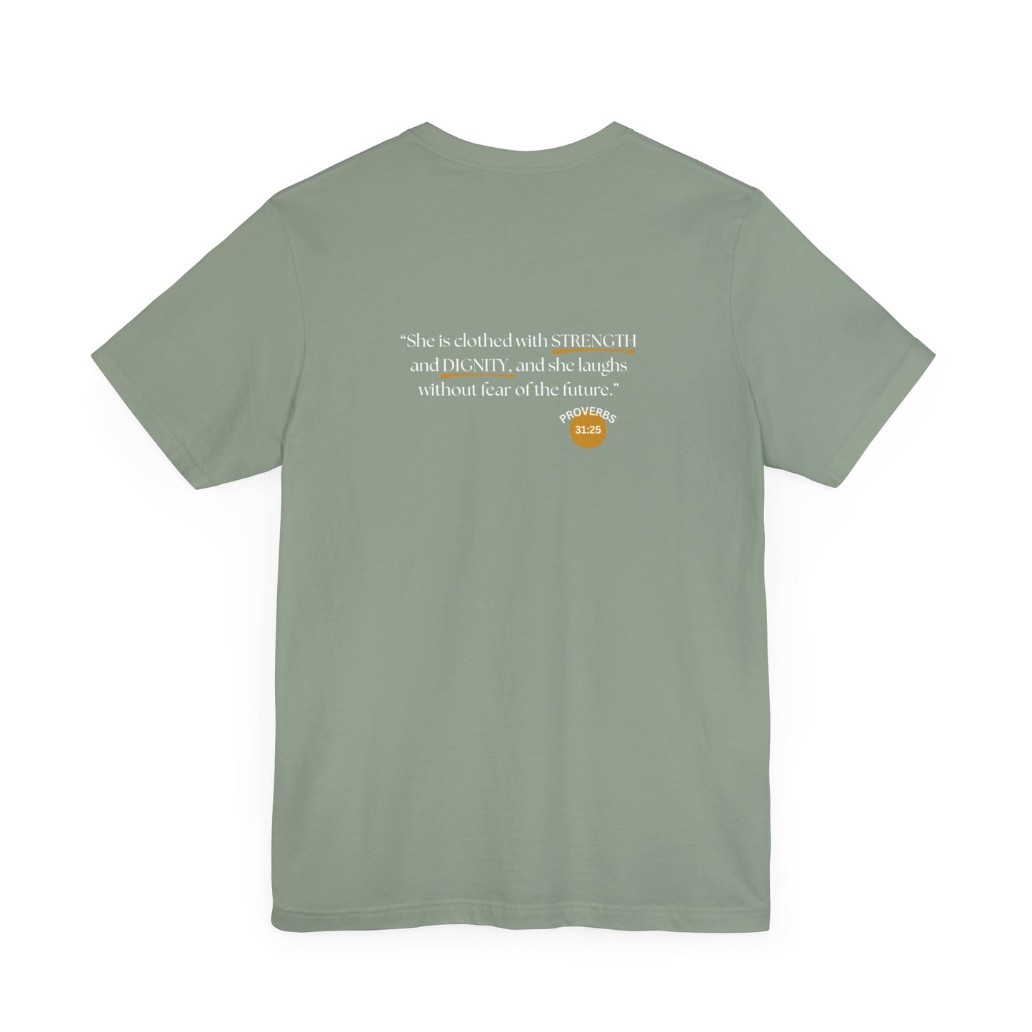 Women's Inspirational “Proverbs 31, Not Perfect” Graphic Jersey Short Sleeve Tee