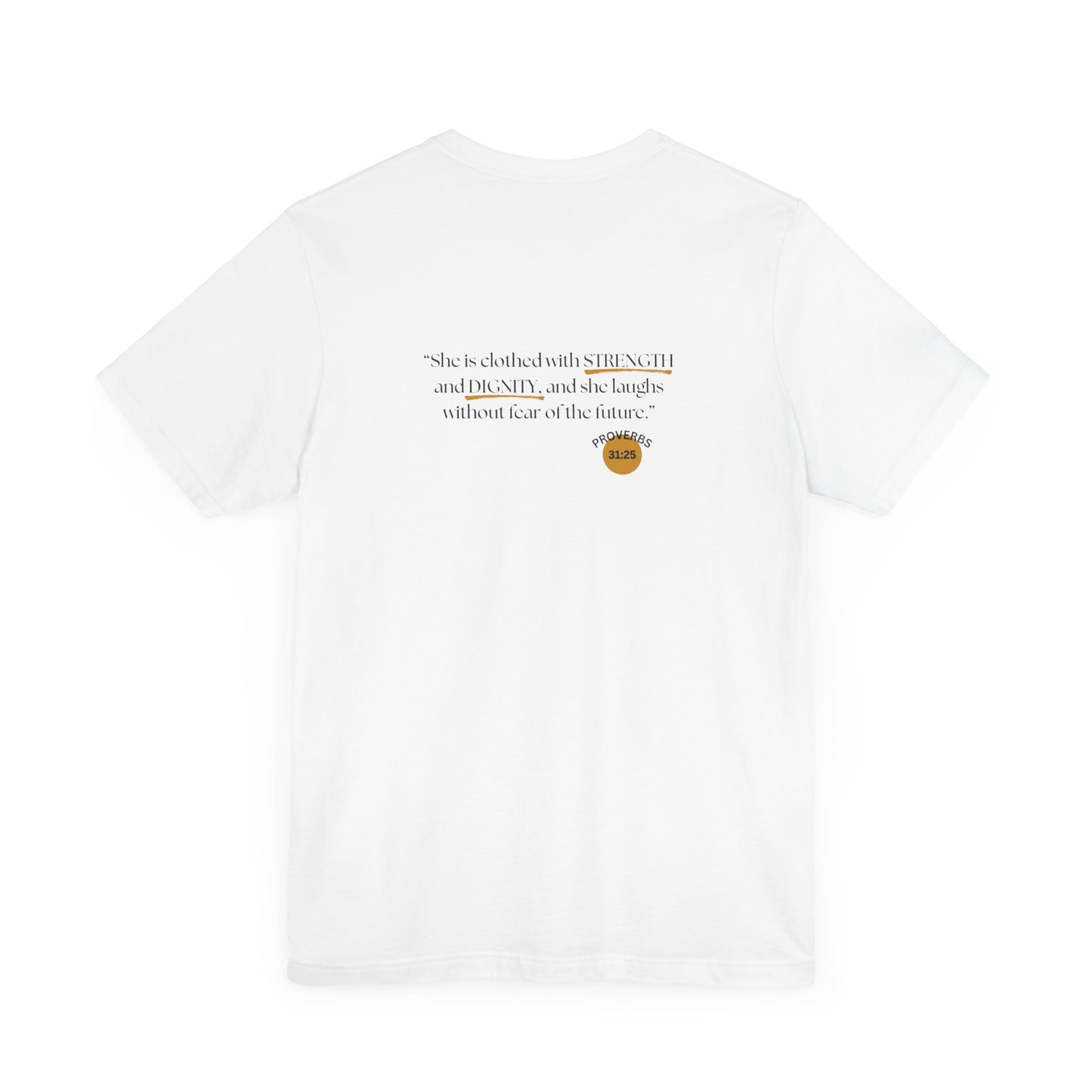 Women's Inspirational “Proverbs 31, Not Perfect” Graphic Jersey Short Sleeve Tee