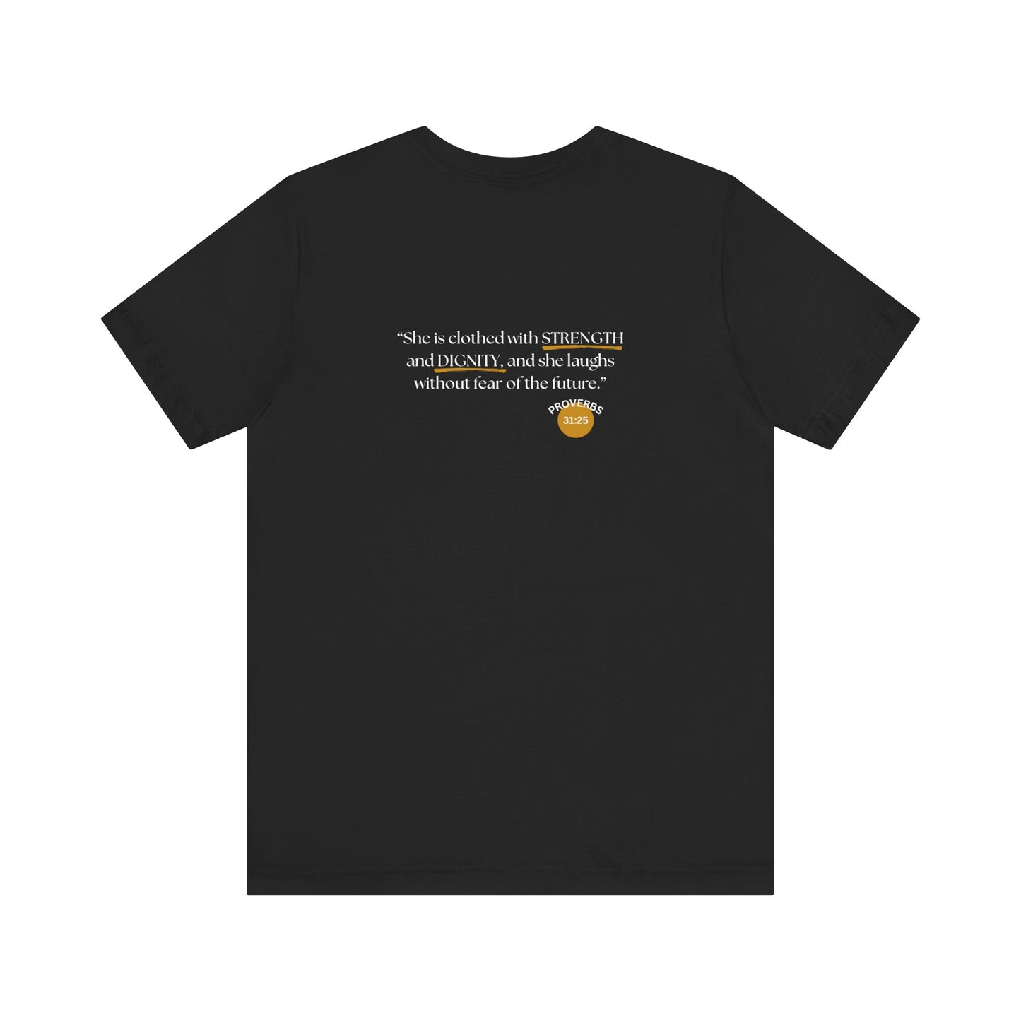 Women's Inspirational “Proverbs 31, Not Perfect” Graphic Jersey Short Sleeve Tee