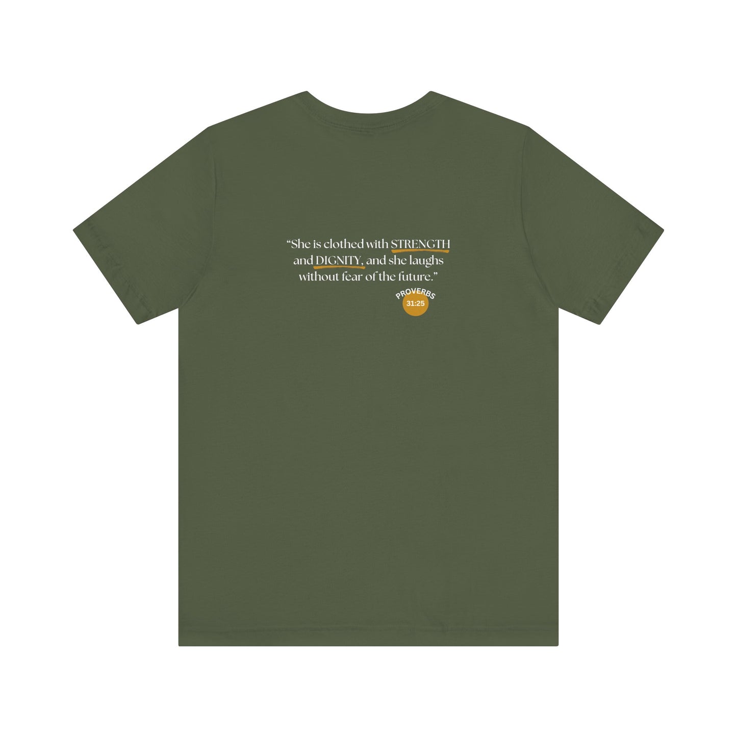 Women's Inspirational “Proverbs 31, Not Perfect” Graphic Jersey Short Sleeve Tee