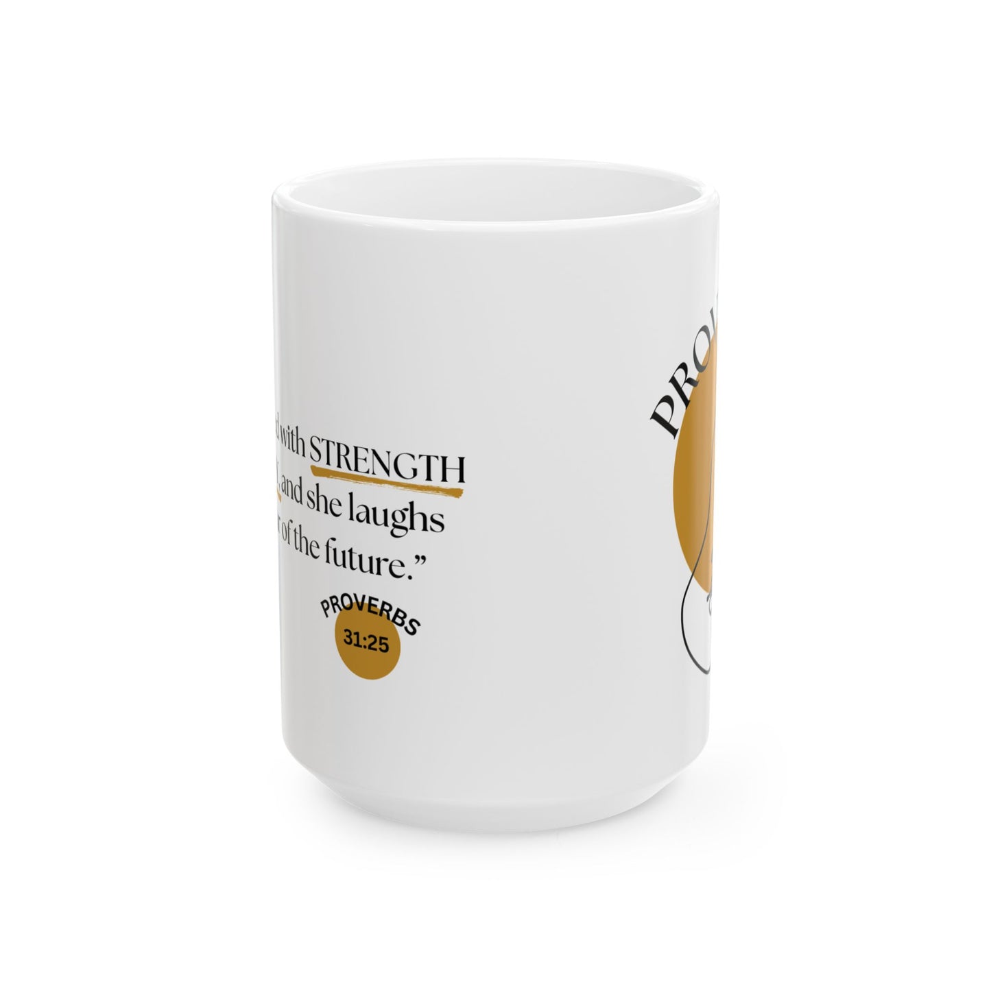 Inspirational Ceramic Mug - “Proverbs 31, Not Perfect” Scripture Quote Coffee Mug