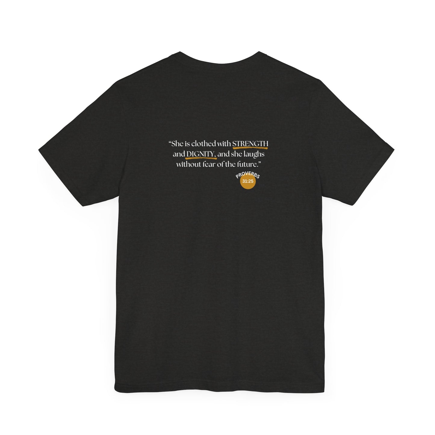 Women's Inspirational “Proverbs 31, Not Perfect” Graphic Jersey Short Sleeve Tee