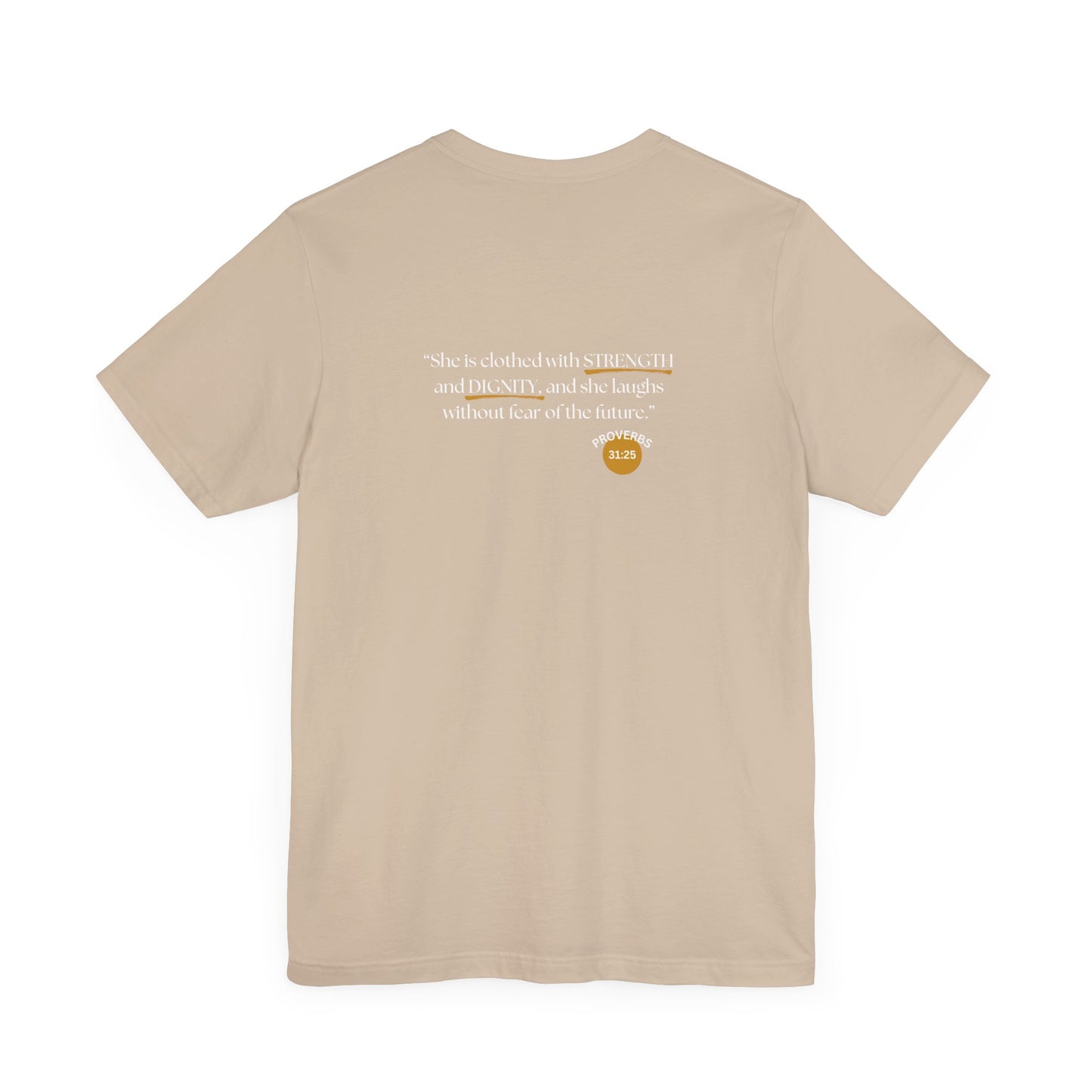 Women's Inspirational “Proverbs 31, Not Perfect” Graphic Jersey Short Sleeve Tee