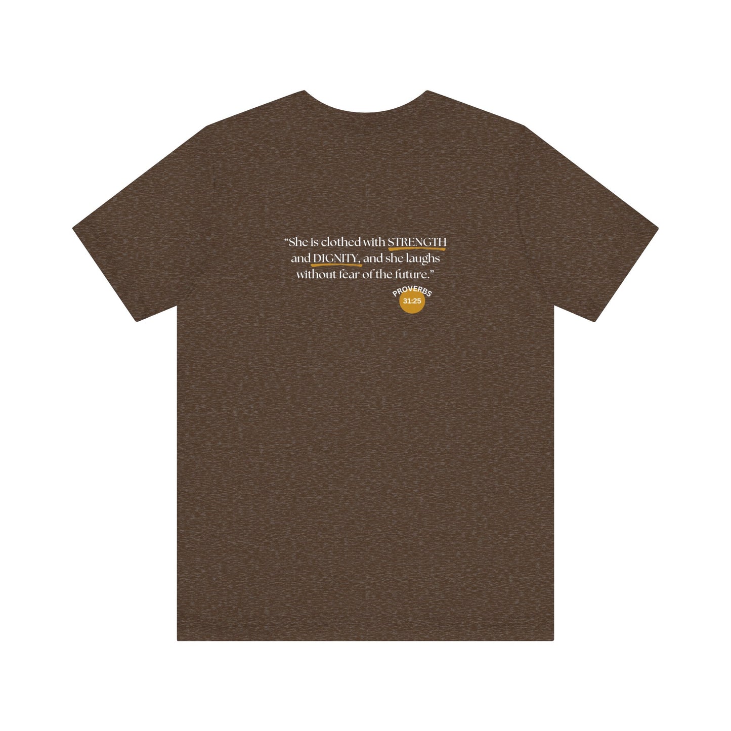 Women's Inspirational “Proverbs 31, Not Perfect” Graphic Jersey Short Sleeve Tee