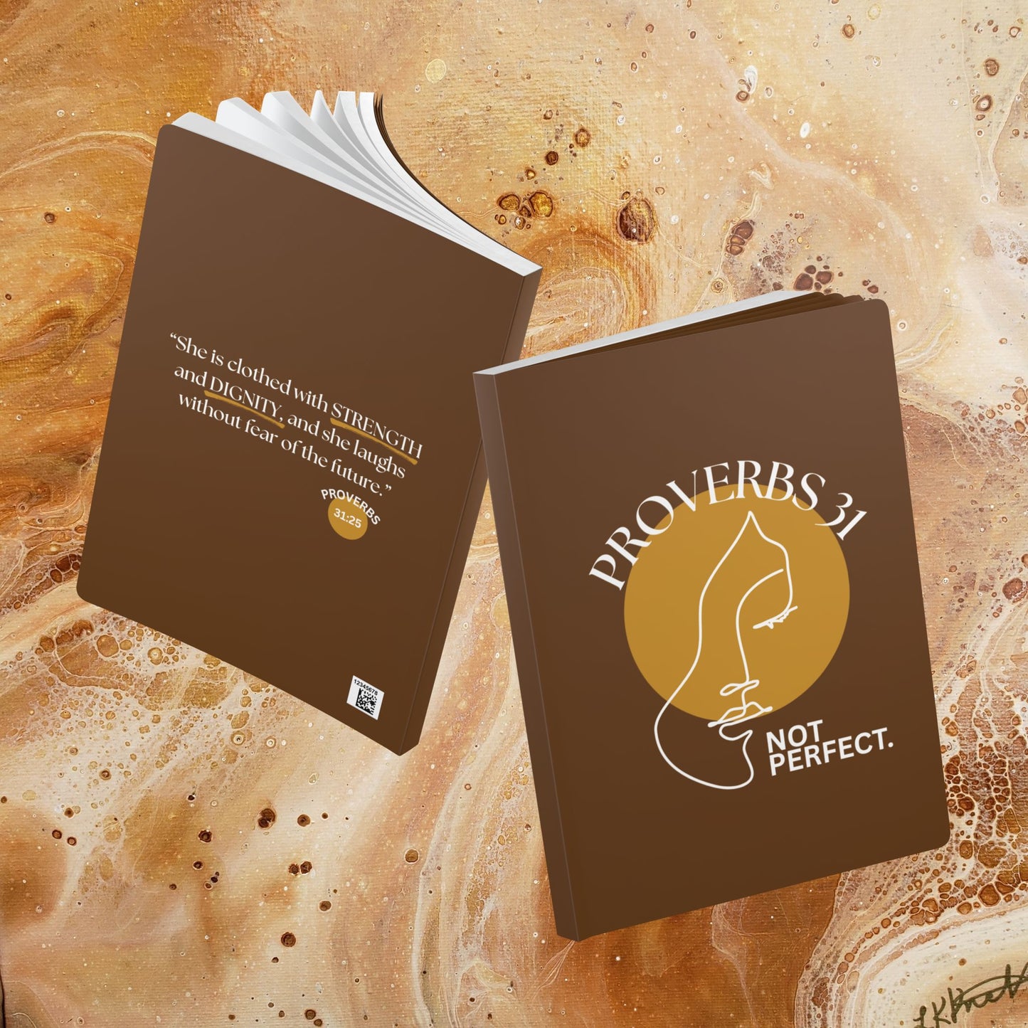 Inspirational Softcover “Proverbs 31, Not Perfect” Scripture Quote Journal