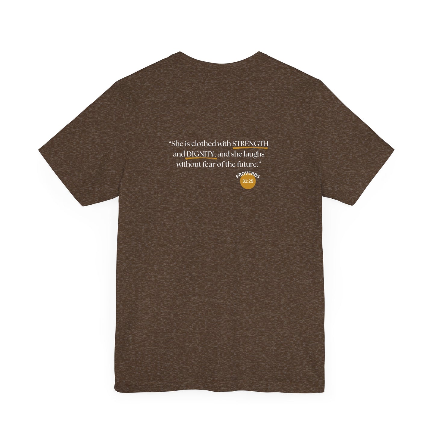 Women's Inspirational “Proverbs 31, Not Perfect” Graphic Jersey Short Sleeve Tee