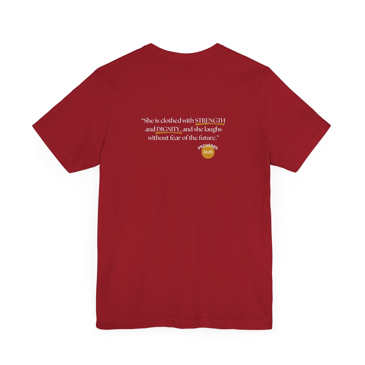 Women's Inspirational “Proverbs 31, Not Perfect” Graphic Jersey Short Sleeve Tee