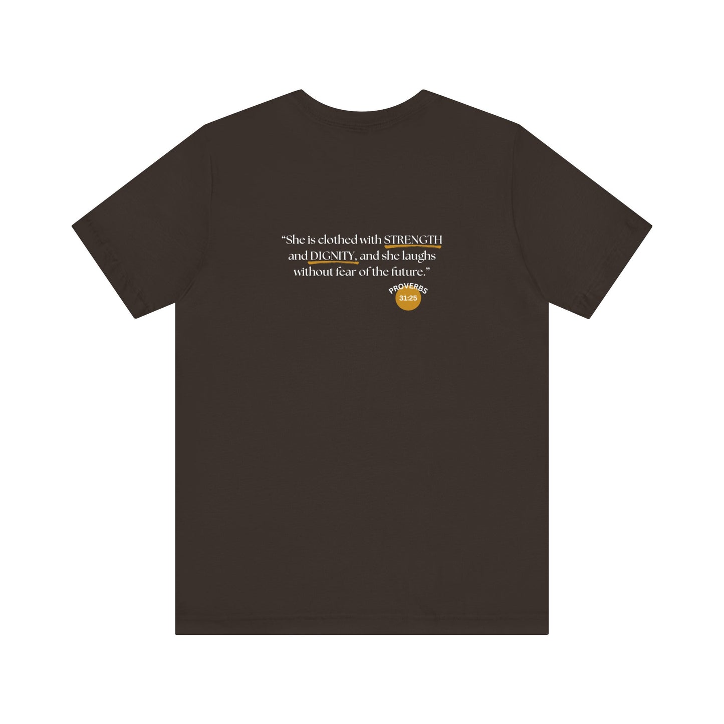 Women's Inspirational “Proverbs 31, Not Perfect” Graphic Jersey Short Sleeve Tee