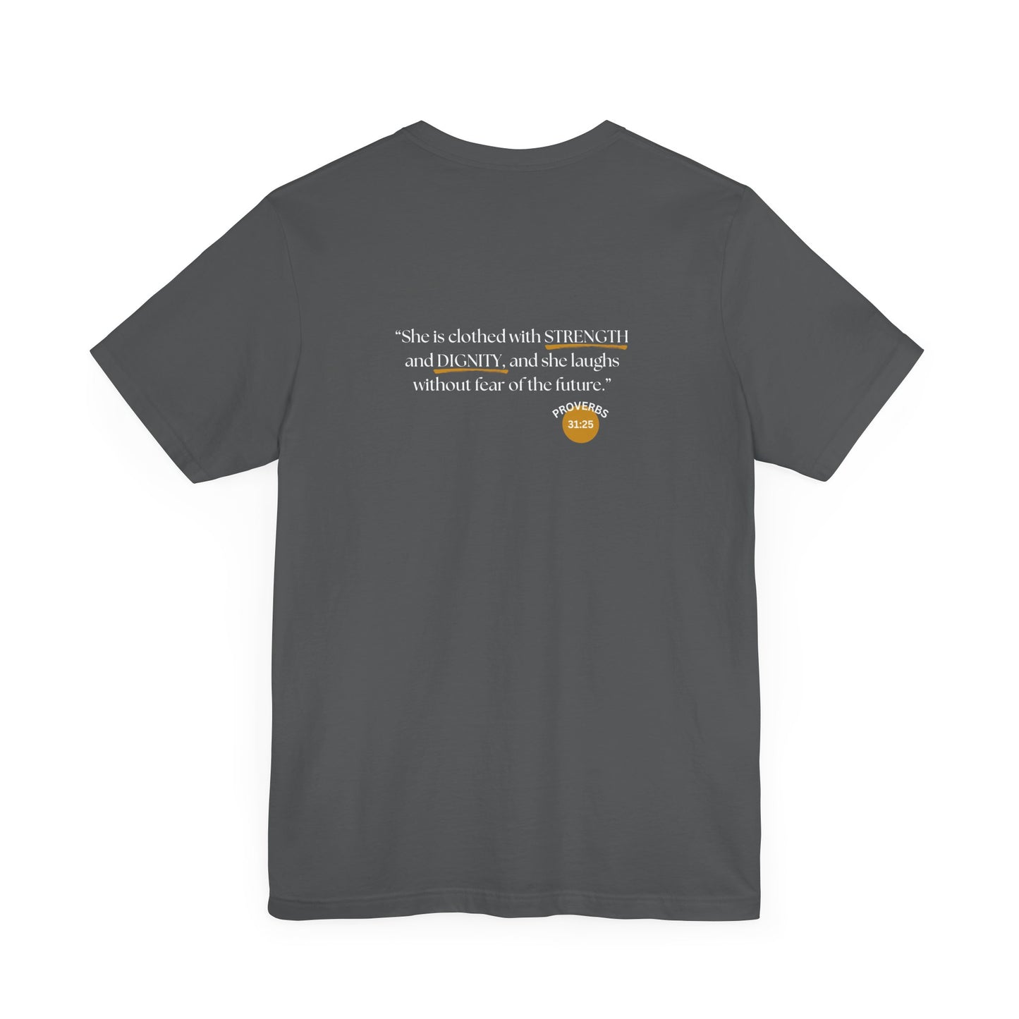 Women's Inspirational “Proverbs 31, Not Perfect” Graphic Jersey Short Sleeve Tee