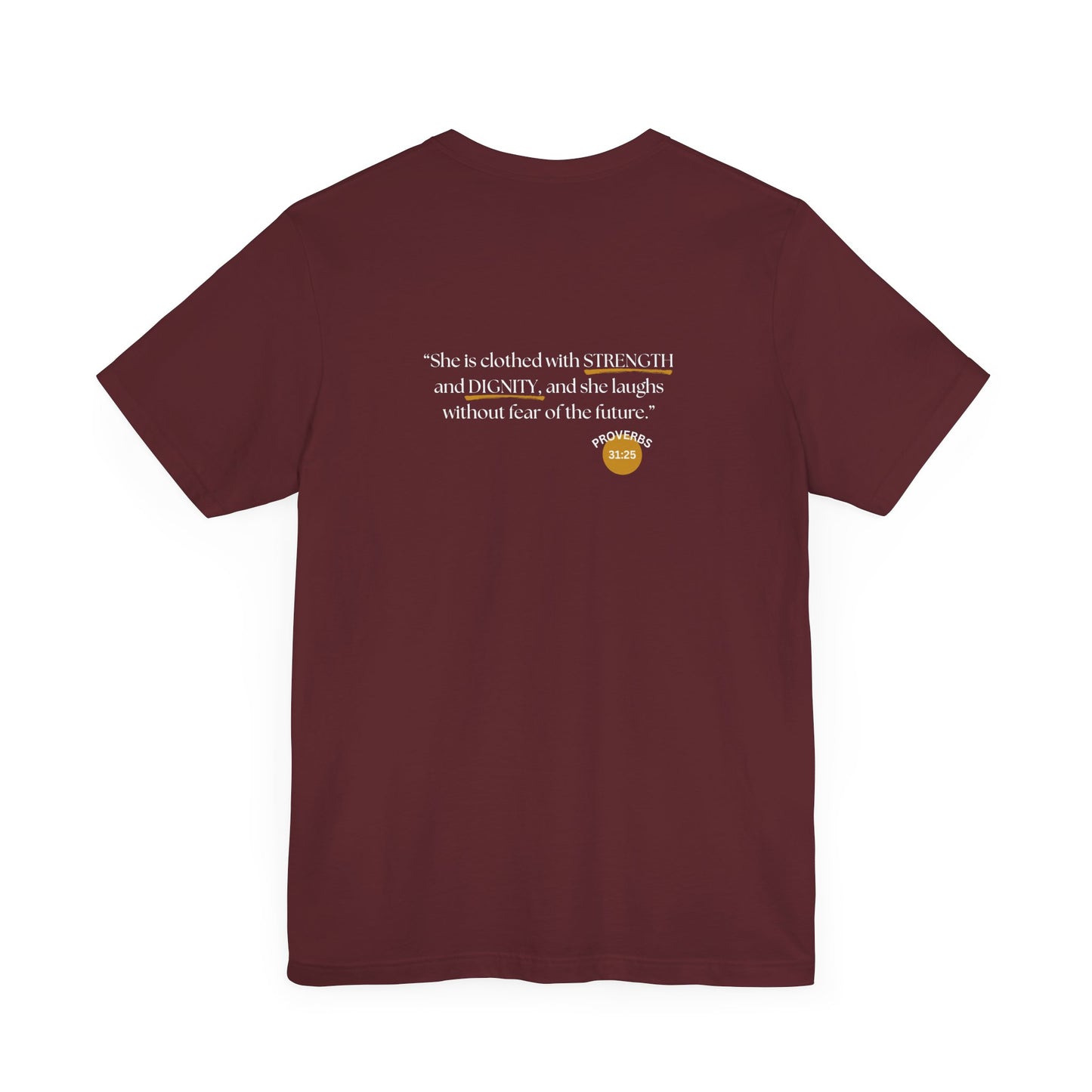 Women's Inspirational “Proverbs 31, Not Perfect” Graphic Jersey Short Sleeve Tee