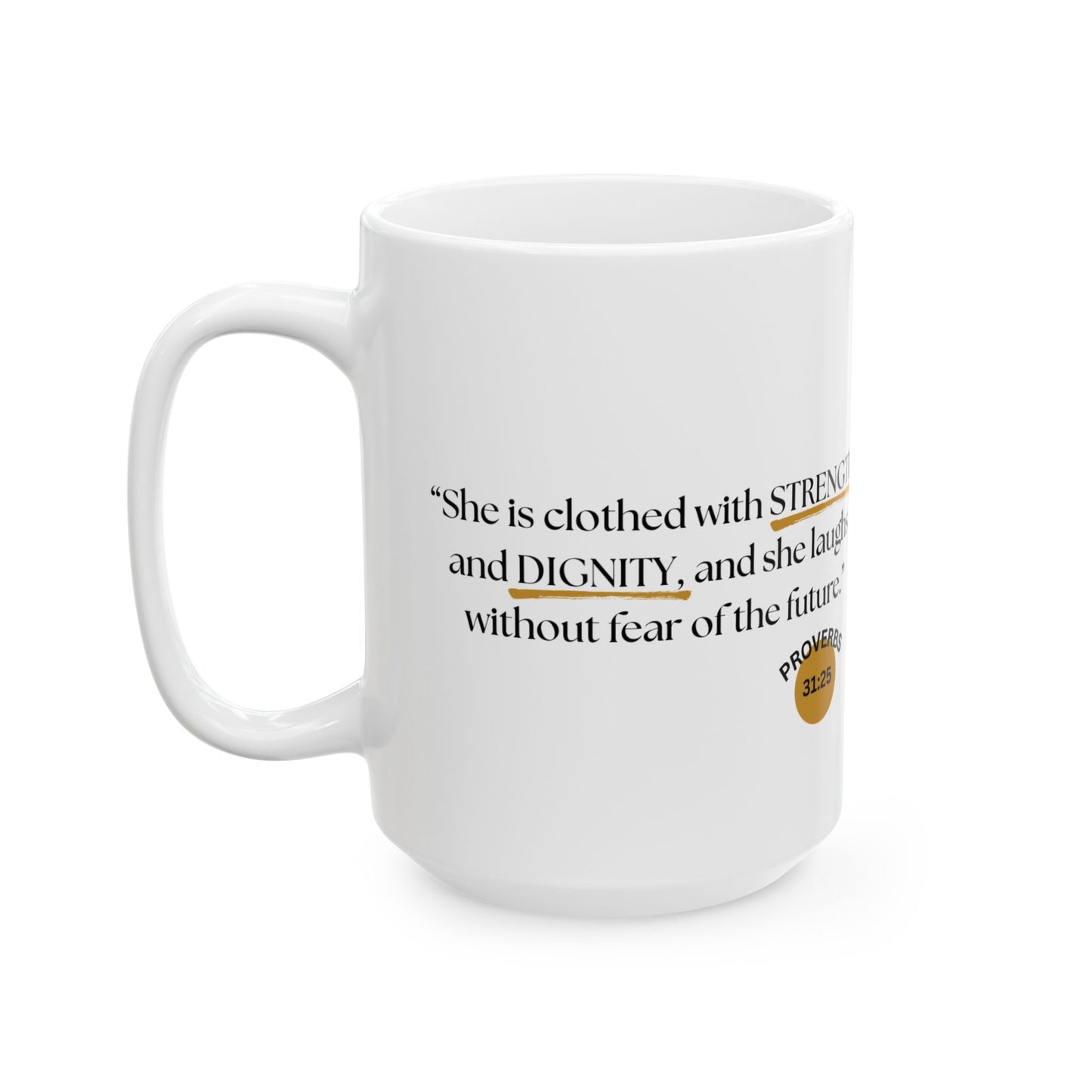Inspirational Ceramic Mug - “Proverbs 31, Not Perfect” Scripture Quote Coffee Mug