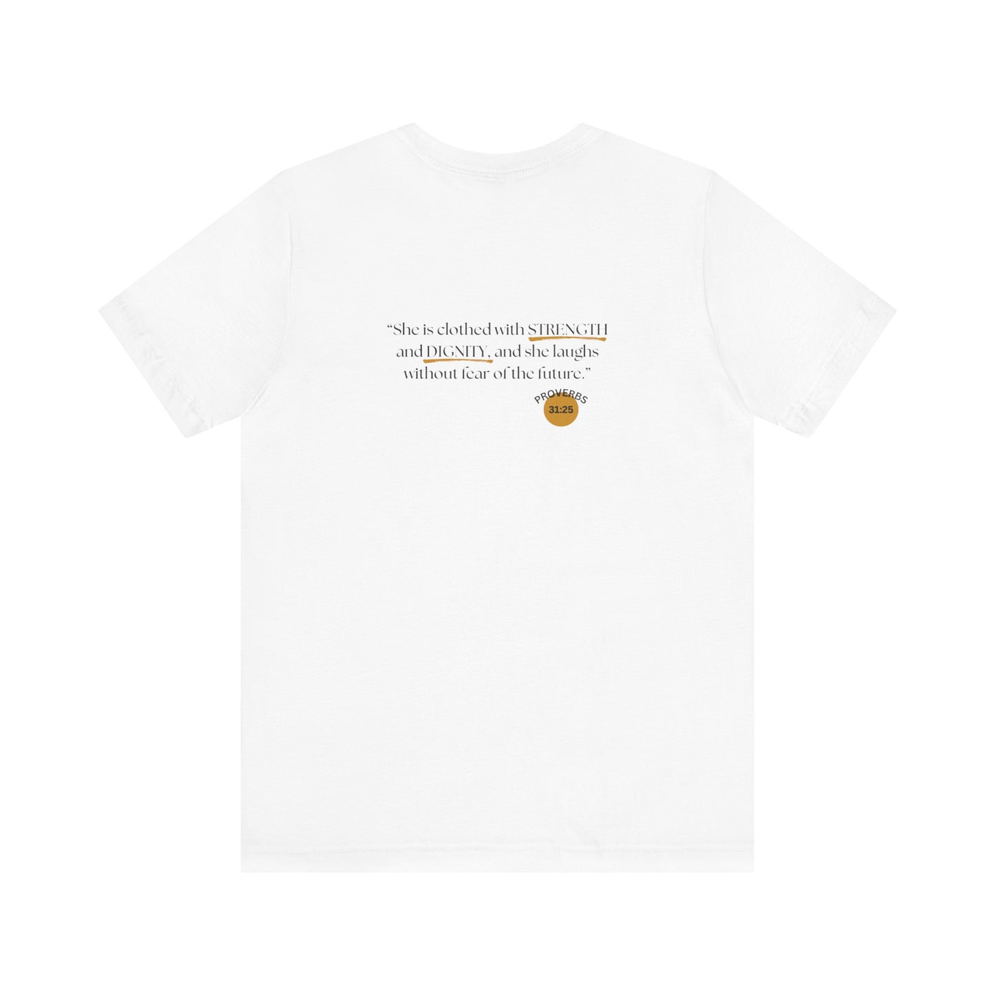 Women's Inspirational “Proverbs 31, Not Perfect” Graphic Jersey Short Sleeve Tee