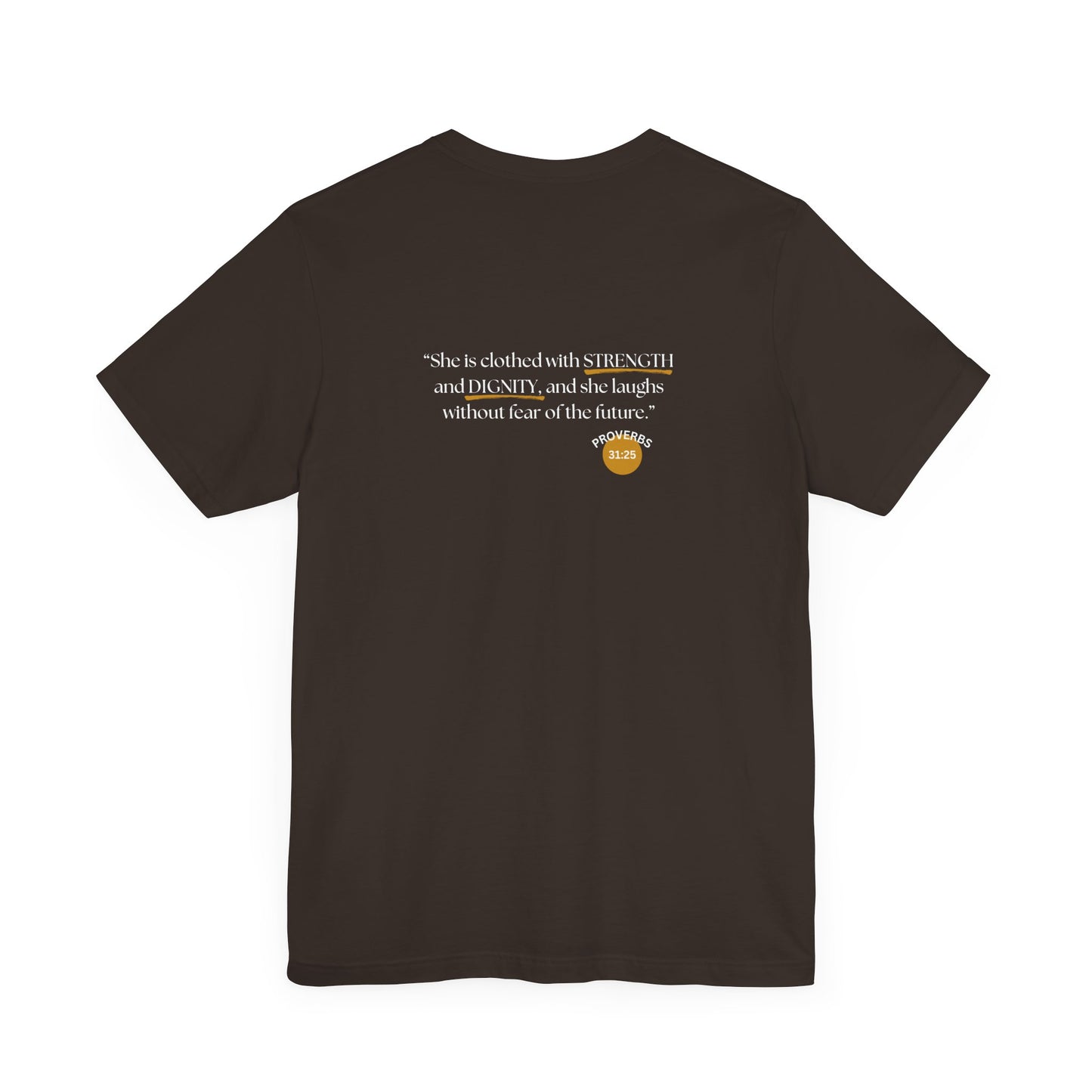 Women's Inspirational “Proverbs 31, Not Perfect” Graphic Jersey Short Sleeve Tee