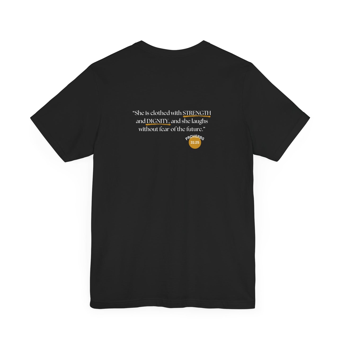 Women's Inspirational “Proverbs 31, Not Perfect” Graphic Jersey Short Sleeve Tee