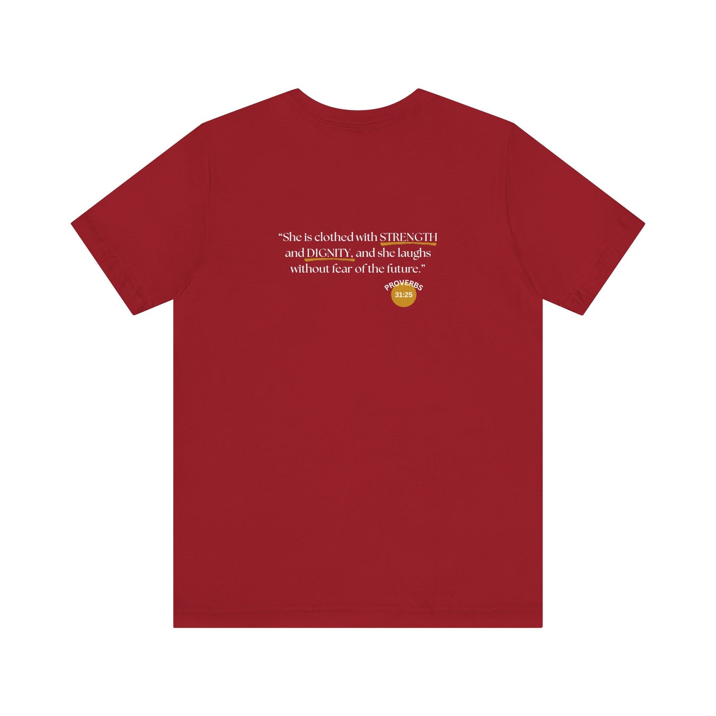 Women's Inspirational “Proverbs 31, Not Perfect” Graphic Jersey Short Sleeve Tee