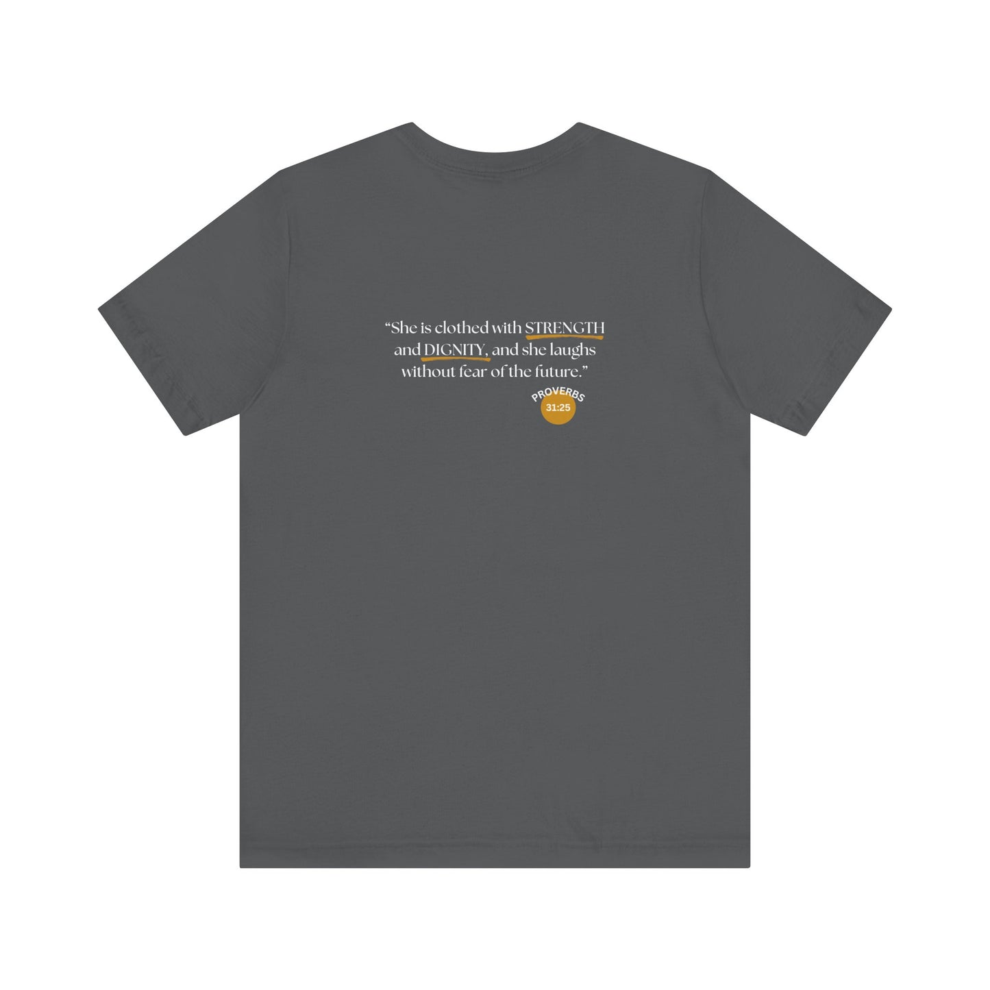Women's Inspirational “Proverbs 31, Not Perfect” Graphic Jersey Short Sleeve Tee